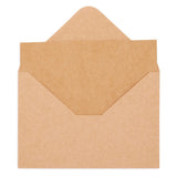 20 Sets Blank Cards with Self Seal Envelopes for Greetings Brown