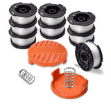 12 PCS AF 100 Replacement Spool Set Compatible With Black Decker Grass Trimmer