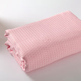 Breathable Summer Blanket Waffle Throw Blanket Air Conditioning Blanket Light Pink