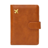 RFID Blocking Card Holder Travel Wallet for Women Men Light Brown