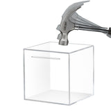 Clear Acrylic Piggy Bank Must Break to Open Money Box