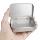 6PCS Metal Hinged Tin Box Container Portable Small Storage Container Case Small
