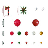 114 PCS Christmas Balloon Arch Garland Kit with Red Green Foil Balloons