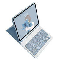 Wireless Bluetooth Keyboard with Keyboard Case and Mouse Compatible with iPad 11 (A16) 2025 And 10th 10.9(2022) Blue