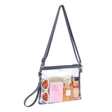 PVC Transparent Crossbody Purse Bag Grey