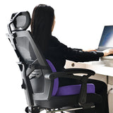 Memory Foam Seat Cushion and Lumbar Support Pillow for Office Chair Car Purple