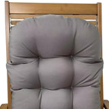 Patio Adirondack Chair Cushion High Back Rocking Chair Seat Pad with Ties Dark Grey