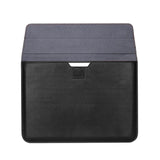 For Macbook PU Leather Macbook Case Wear Resistant Sleeve Cover with Stand Black