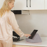 Multi-Angle Tablet Holder Compatible with iPads Lazy Holder Stand for Bed and Desk with 2 Pockets Grey