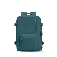 Expandable Travel Backpack Large Water-Resistant Carry on Backpack with Shoe Compartment Green