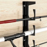 Horizontal Fishing Rod Storage Holders Fishing Pole Display Rack  for Garage Wall Ceiling Mounted