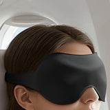 Adjustable Soft Sleep Masks for Side Sleepers for Women Men Travel Night Blindfold Black