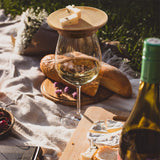 2PCS Wine Glass Charcuterie Board Topper Wine Glass Snack Plate Cover Serving Tray for Parties Picnics