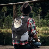 Mesh Pet Carrier Small Dog Cat Backpack for Travel Hiking Camping Black