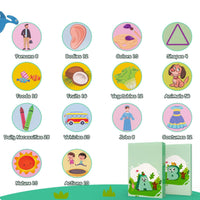 Kids 224 Words Talking Flash Cards Set Preschool Words Learning Cards Toy Pink