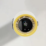 USB Desk Fan Rechargeable 100 Speeds with Display 120 Rotation Yellow