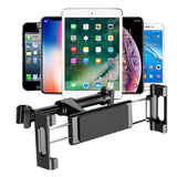 Universal Car Headrest Tablet Holder Rotating Mount for Phones Tablets  Black