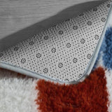 Modern Checkered Style Plush Rug Soft Area Rug for Bedroom Living Room Home Office Mixcolor