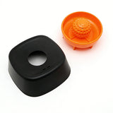 Slow Feeder Dog Bowl with Rolling Ball for Treats Snacks Training Black