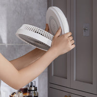 Table Fan USB Foldable Desktop Fan Portable Air Circulator Fan with Night Light