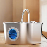 USB 2.2L Stainless Steel Pet Water Fountain for Cats & Small Dogs Style 1