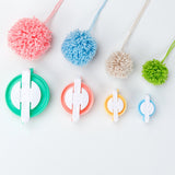4-Piece Multi-Size Pom Pom Maker Set for DIY Craft Fluff Balls