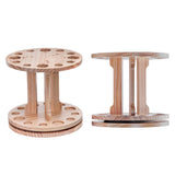 360 Rotating Wooden Fishing Rod Rack Floor Stand Holds 12 Rods
