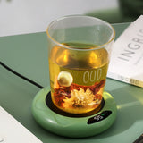 USB Coffee Mug Warmer with Adjustable Temperature Desk Cup Warmer for Office Green