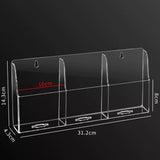 No Drill Wall Mount Remote Control Holder Adhesive Storage Organiser for TV Air Conditioner Remote Smartphone Accessories with Opening Charging Bottom