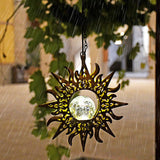 Solar Hanging Sun and Moon Lights for Garden Patio Decor Style 1