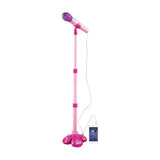 Karaoke Machine with 1 Mic Adjustable Stand Music Play Toy Pink