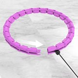 Weighted Hula Hoop 32 Sections with Massage Rollers Purple