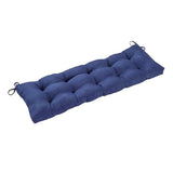 Outdoor Bench Cushion Long Seat Pad with Ties for Indoor Outdoor Furniture Blue