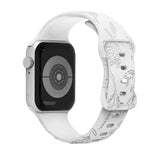 For Apple Watch Dandelion Floral Watch Band Replacement Strap White