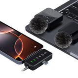 3-in-1 Wireless Lavalier Microphone for iPhone Android Camera Laptop Plug Play Clip On Mini Mic for Live Streaming Podcast