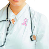 50PCS Pink Ribbon Enamel Lapel Pins for Womens Charity and Social Events