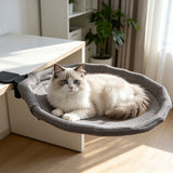Reversible Cat Hammock for Desk with Steel Frame Gray Style 1