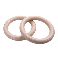 Wooden Gymnastic Rings Set Pull Up Gym Rings with Adjustable Straps for Workout Bodyweight Fitness Training