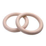 Wooden Gymnastic Rings Set Pull Up Gym Rings with Adjustable Straps for Workout Bodyweight Fitness Training