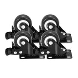 4PCS 2 Inch Caster Wheels Heavy Duty Casters with Brake for Cart Workbench and Shelf