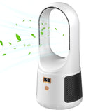 Bladeless Desk Fan Quiet 3 Speed Adjustaable Digital Display Cool Fan for Office Home White