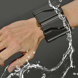 Weighted Silicone Wrist Bands Adjustable for Exercise Fitness & Strength Black