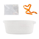 Gift Basket With Bag And Ribbons Woven Storage Basket With Handle - White