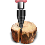 Wood Splitter Drill Bit Set Firewood Splitting Cone with 4 Extension Rods for Electric Drill
