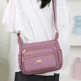 Ladies Crossbody Bag Shoulder Messenger Bag with Multiple Pockets Pink