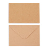 20 Sets Blank Cards with Self Seal Envelopes for Greetings Brown