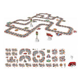 44-Piece DIY Assembling RailCar Set Puzzle Track Car Play Set RailCar Building Toys Educational Toys Red