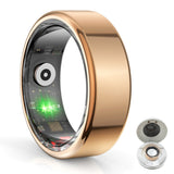 Smart Health Ring with Charging Case Sleep Tracking Waterproof Gold