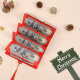 10-Slot Foldable Christmas Red Envelope Holder with Gold Foil Stamping – Holiday Money Gift Envelope Organizer Red