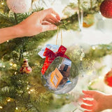 2Pcs Clear Funny Christmas Ornament Ball Hanging Decoration Home Office Party Supplies